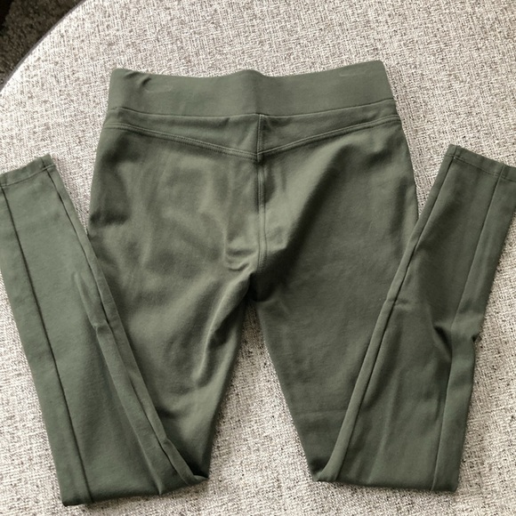Loft Olive Green Ponte Leggings. Small Tall - Picture 2 of 5
